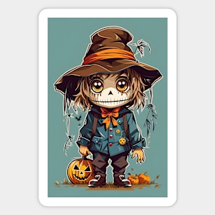 Cute Halloween Scarecrow Magnet